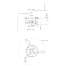 Carregar imagem no visualizador da galeria, 36" Benally Industrial Downrod Mount Ceiling Fan with Lighting and Remote Control