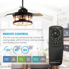 Carregar imagem no visualizador da galeria, 36" Caselli Industrial Downrod Mount Ceiling Fan with Lighting and Remote Control