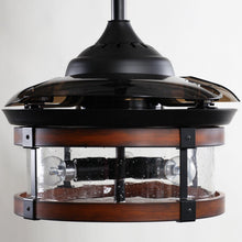 Carregar imagem no visualizador da galeria, 36" Caselli Industrial Downrod Mount Ceiling Fan with Lighting and Remote Control