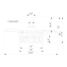 Carregar imagem no visualizador da galeria, 36" Mirelle Farmhouse Downrod Mount Ceiling Fan with Lighting and Remote Control