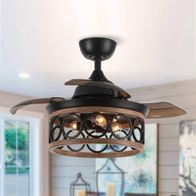 Carregar imagem no visualizador da galeria, 36" Mirelle Farmhouse Downrod Mount Ceiling Fan with Lighting and Remote Control