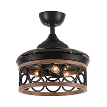 Carregar imagem no visualizador da galeria, 36" Mirelle Farmhouse Downrod Mount Ceiling Fan with Lighting and Remote Control