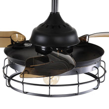 Carregar imagem no visualizador da galeria, 36" Pickett Industrial Downrod Mount Ceiling Fan with Lighting and Remote Control