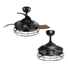 Carregar imagem no visualizador da galeria, 36" Pickett Industrial Downrod Mount Ceiling Fan with Lighting and Remote Control