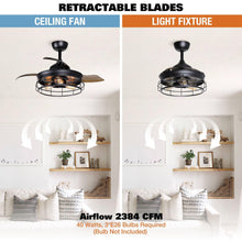 Carregar imagem no visualizador da galeria, 36" Pickett Industrial Downrod Mount Ceiling Fan with Lighting and Remote Control