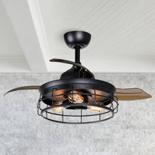 Carregar imagem no visualizador da galeria, 36" Pickett Industrial Downrod Mount Ceiling Fan with Lighting and Remote Control