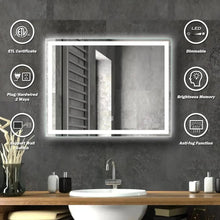 Carregar imagem no visualizador da galeria, 36 x 24 Inch Center Glow LED Bathroom Mirror