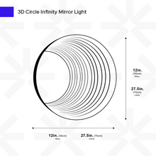 Carregar imagem no visualizador da galeria, 3D Circle Mirror Light