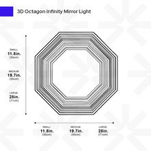 Carregar imagem no visualizador da galeria, 3D Octagon Mirror Light