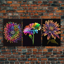 Load image into Gallery viewer, Botanical Canvas Print Set of 3 - Botanical Illustration - Botanical Art Print - Art Prints - Botanical Print Set of 3 - Botanical Wall Art