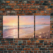 Load image into Gallery viewer, Seascape Canvas Print oil Painting, Original Abstract Ocean Painting, 3 Piece Set, Large Wall Art, Modern Wall Decor, Living room Home Decor
