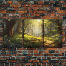Carregar imagem no visualizador da galeria, Forest Print, Trees Art, Landscape Wall Art, Canvas Print, Wall Art, 3 Piece Wall Art, Nature Prints, Botanical Wall Art, Family Home Decor