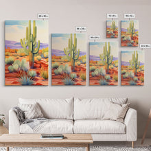 Carregar imagem no visualizador da galeria, Southwestern Desert Landscape 3 Piece Canvas Prints, Painting, Minimalist Art, Decor, Wall Decor, Wallpaper, Midcentury Modern Western Decor