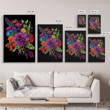 Load image into Gallery viewer, Beautiful Wildflowers Canvas Prints - Set of 3 - Framed Wall Art- Wild Flowers - Mother's Day - Gift For Her - Floral / Botanical Art