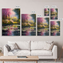 Load image into Gallery viewer, Zen Wall Art, Lake Wall Art, Lotus Print, Canvas Print, Set Of 3 Prints, Wall Art, 3 Piece Wall Art, Dining Room Decor, Home Decor Prints