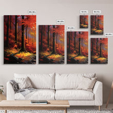 Carregar imagem no visualizador da galeria, Fall Wall Art, Fall Forest, Forest Print, Sunset, Canvas Print, Set Of 3 Prints, Wall Art, 3 Piece Wall Art, Farmhouse Art, Bookshelf Decor