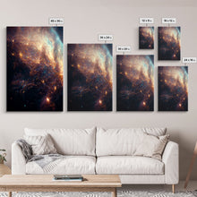 Carregar imagem no visualizador da galeria, Galaxy of Stars, Scifi, String Theory, 3 Piece Wall Art, Ready To Hang Canvas Print, Cool Living Room Wall Art Decor