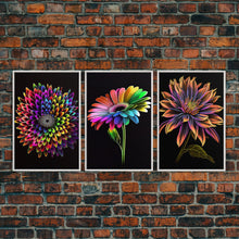 Load image into Gallery viewer, Botanical Canvas Print Set of 3 - Botanical Illustration - Botanical Art Print - Art Prints - Botanical Print Set of 3 - Botanical Wall Art