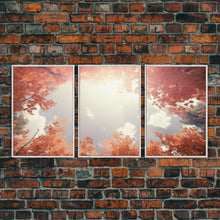 Carregar imagem no visualizador da galeria, Fall Art Print, Nature Print, Trees Wall Art, Canvas Print, Wall Art, 3 Piece Wall Art, Kitchen Wall Decor, Home Office Art, Above Bed Decor