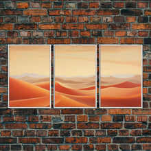 Load image into Gallery viewer, Desert Wall Art, Sand Dunes Print, Landscape Wall Art, Canvas Print, Wall Art, 3 Piece Wall Art, Family Home Decor, Living Room Prints