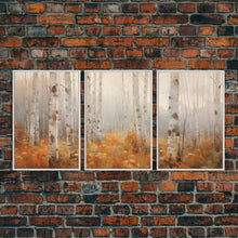 Cargar imagen en el visor de la galería, Forest Wall Art, Trees Art Print, Nature Art, Canvas Print, Wall Art, 3 Piece Wall Art, Country Wall Art, Office Decor, Above Bed Art