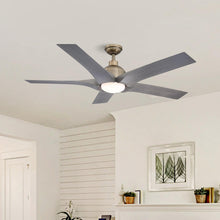 Carregar imagem no visualizador da galeria, 56" Genoa Farmhouse DC Motor Downrod Mount Reversible Ceiling Fan with Lighting and Remote Control