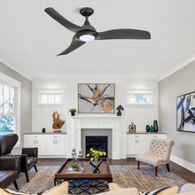 Carregar imagem no visualizador da galeria, 52" Industrial DC Motor Downrod Mount Reversible Ceiling Fan with LED Lighting and Remote Control