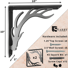Load image into Gallery viewer, Elk Lodge Heavy Duty Steel Brackets for Shelving