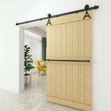 Load image into Gallery viewer, Non-Bypass Sliding Barn Door Hardware Kit - Eiffel Design Roller