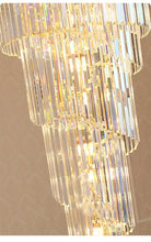 Load image into Gallery viewer, Crystal Cascade Chandelier 39.4" for Staircase, Hall, Living Room, Stairwell