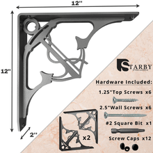 Cargar imagen en el visor de la galería, Folly Beach Heavy Duty Steel Brackets for Shelving