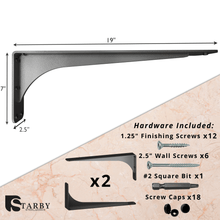 Carregar imagem no visualizador da galeria, Gladiator Low Profile Granite Countertop Brackets