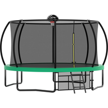 Carregar imagem no visualizador da galeria, 12FT Recreational Kids Trampoline with Safety Enclosure Net & Ladder, Outdoor Recreational Trampolines