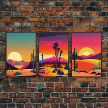 Load image into Gallery viewer, Desert Canvas Prints, Nature Prints Wall Art Set, Framed Canvas Prints Wall Decor, 3 Piece Wall Art Set, Southwestern Decor, Trendy Art