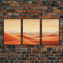 Load image into Gallery viewer, Desert Wall Art, Sand Dunes Print, Landscape Wall Art, Canvas Print, Wall Art, 3 Piece Wall Art, Family Home Decor, Living Room Prints