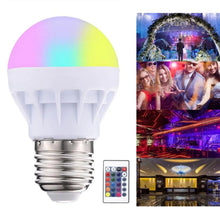 Carregar imagem no visualizador da galeria, 3W LED Bulb RGB Colorful Light for Indoor