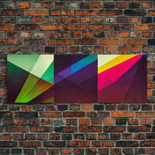 Carregar imagem no visualizador da galeria, Abstract Colorful Painting Bright Multicolor wall art Framed Abstract canvas Print Brush Strokes Abstract canvas art Living room wall art