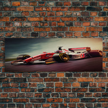 Carregar imagem no visualizador da galeria, Formula 1 wall art print Motivation office wall decor Formula one car poster Modern living room home decor F1 Large framed canvas gifts