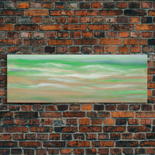 Carregar imagem no visualizador da galeria, Abstract Green Ocean Wall Art Canvas Print, Minimalist Ocean Art, Seascape Wall Decor, Wall Art, Panoramic, Wall Art, Canvas Print