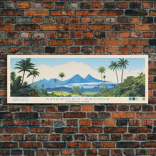Load image into Gallery viewer, American Samoa National Park, Panoramic Samoa Travel Art, National Park Print, Minimalist Travel Art, Midcentury Modern Style Landscape