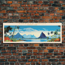 Load image into Gallery viewer, American Samoa National Park, Panoramic Samoa Travel Art, National Park Print, Minimalist Travel Art, Midcentury Modern Style Landscape