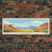 Load image into Gallery viewer, Big Bend National Park, Panoramic Texas Travel Art, National Park Print, Minimalist Travel Art, Midcentury Modern Style Landscape