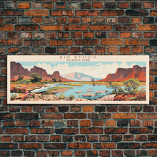 Load image into Gallery viewer, Big Bend National Park, Panoramic Texas Travel Art, National Park Print, Minimalist Travel Art, Midcentury Modern Style Landscape