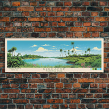 Load image into Gallery viewer, Biscayne National Park, Panoramic Florida Travel Art, National Park Print, Minimalist Travel Art, Midcentury Modern Style Landscape