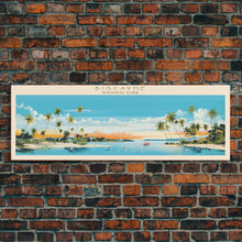 Load image into Gallery viewer, Biscayne National Park, Panoramic Florida Travel Art, National Park Print, Minimalist Travel Art, Midcentury Modern Style Landscape