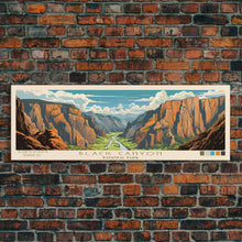 Load image into Gallery viewer, Black Canyon Of The Gunnison National Park, Panoramic Colorado Travel Art, National Park Print, Minimalist Travel Art, Midcentury Modern
