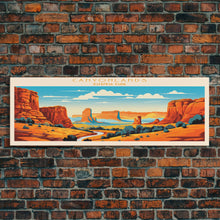 Carregar imagem no visualizador da galeria, Canyonlands National Park, Panoramic Utah Travel Art, National Park Print, Minimalist Travel Art, Midcentury Modern Style Landscape