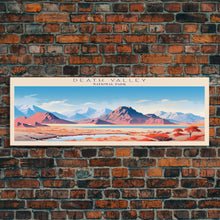 Load image into Gallery viewer, Death Valley National Park, Panoramic California Travel Art, National Park Print, Minimalist Travel Art, Midcentury Modern Style Landscape