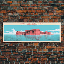 Load image into Gallery viewer, Dry Tortugas National Park, Panoramic Florida Travel Art, National Park Print, Minimalist Travel Art, Midcentury Modern Style Landscape