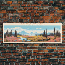 Load image into Gallery viewer, Kobuk Valley National Park, Panoramic Alaska Travel Art, National Park Print, Minimalist Travel Art, Midcentury Modern Style Landscape